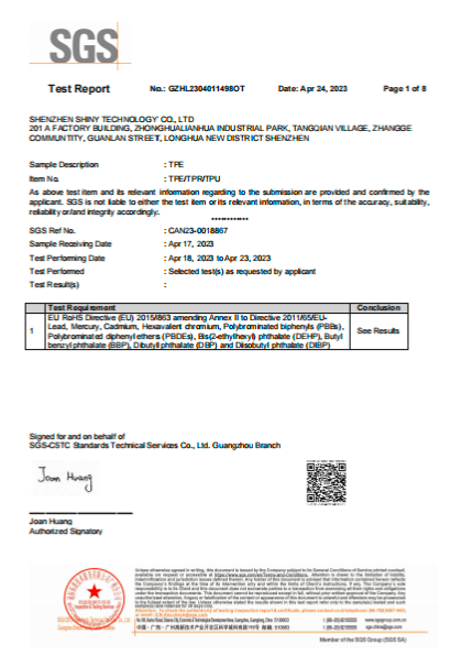 SGS certification
